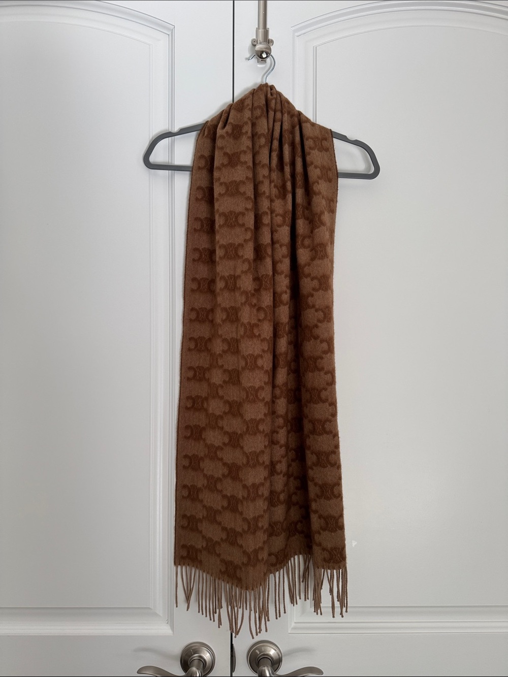 Celine 100% cashmere monogram scarf